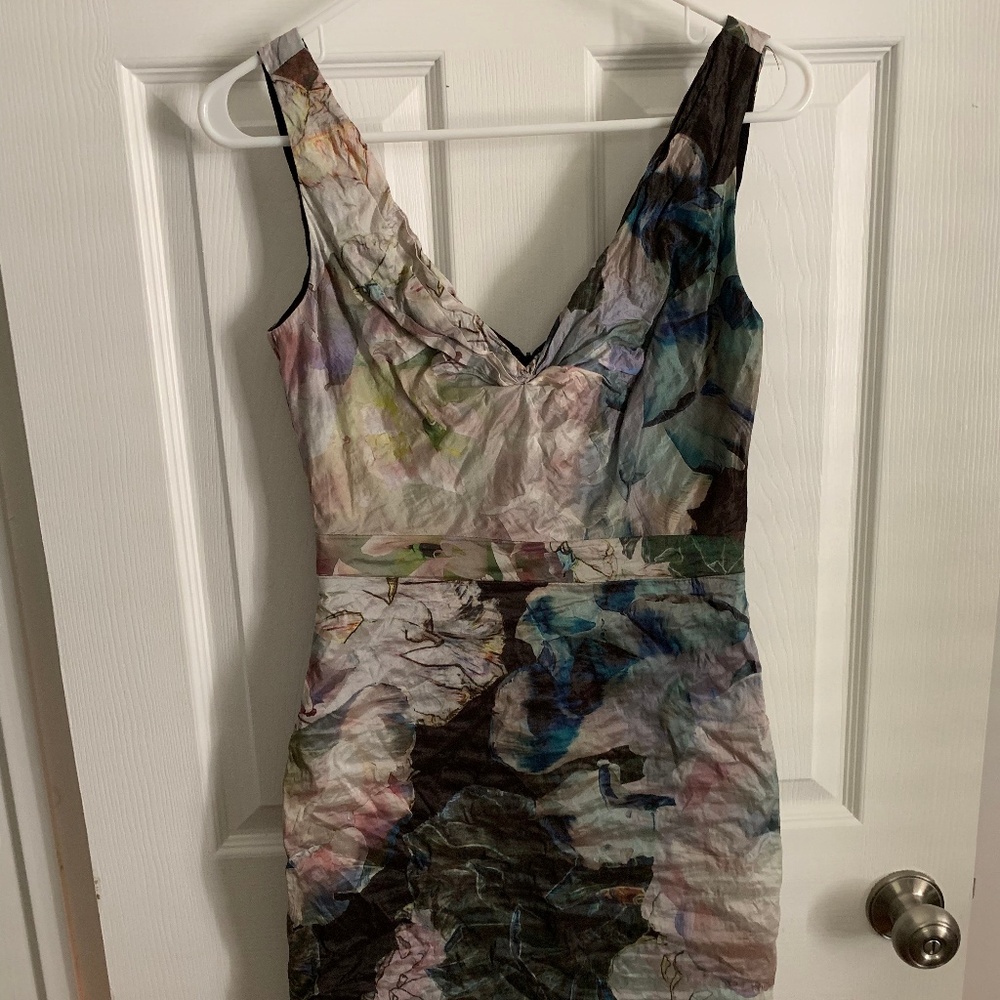 Nicole Miller Watercolor Cocktail Dress